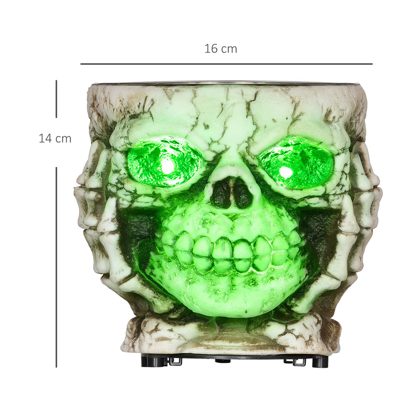 HOMCOM Skeleton Candy Bowl Outdoor Halloween Decoration for Party