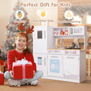 Toddler Pretend Kitchen Toy Set with Stoves and Oven-White