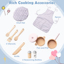 Toddler Pretend Play Kitchen with Light up Stove and Cooking Sounds-Blue