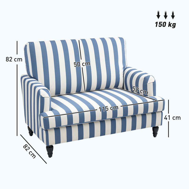 HOMCOM Cuddle Chair With Stripe, Armchair For Living Room