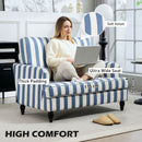 HOMCOM Cuddle Chair With Stripe, Armchair For Living Room