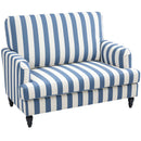 HOMCOM Cuddle Chair With Stripe, Armchair For Living Room
