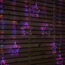 1.2m X 1.2m Light Up Star Pin Wire Christmas Curtain Lights With 303 Rainbow LEDs