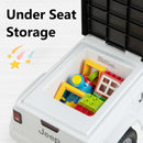 Licensed Jeep Ride On Push Car with Steering Wheel and Engine Sound for Ages 18-36 Months-White