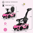 3-in-1 Ride On Push Car with Removable Guardrails and Handle