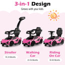 3-in-1 Ride On Push Car with Removable Guardrails and Handle