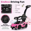 3-in-1 Ride On Push Car with Removable Guardrails and Handle