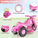 6V Electric Kid Ride on Motorcycle with Bubble Maker-Pink