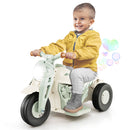 6V Electric Kid Ride on Motorcycle with Bubble Maker-Beige