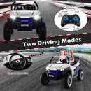 12V Battery Powered Electric Car 2-Seater Kids Ride on UTV-White