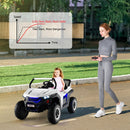 12V Battery Powered Electric Car 2-Seater Kids Ride on UTV-White
