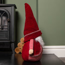 45cm Red and White Stripe Sitting Christmas Gonk Decoration