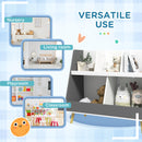 HOMCOM Kids Storage Shelf with 5 Compartments, Anti-Tip Device, Grey