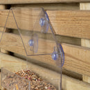 15cm Plastic Window Wild Bird Seed Feeder Box with Suction Cups