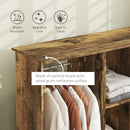 HOMCOM Mobile Double Open Wardrobe w/ Clothes Hanging Rail Colthing