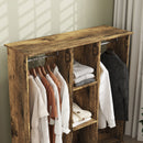 HOMCOM Mobile Double Open Wardrobe w/ Clothes Hanging Rail Colthing