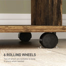 HOMCOM Mobile Double Open Wardrobe w/ Clothes Hanging Rail Colthing