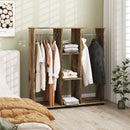 HOMCOM Mobile Double Open Wardrobe w/ Clothes Hanging Rail Colthing