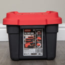 11L/37L/140L Black and Red Small Tuff Stackable Storage Box with Lid and Carry Handles