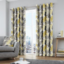 Fusion Tropical Eyelet Curtains in Ochre