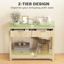 HOMCOM Modern Console Table with Fluted Panel Drawers, Narrow Hallway Table