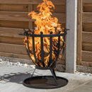 44cm Black Steel El Clasico Outdoor Garden Firebasket