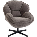 HOMCOM Accent Chair with Swivel for Living Room Grey