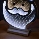 40cm Light up Santa's Face Infinity Christmas Decoration with Red and White LEDs