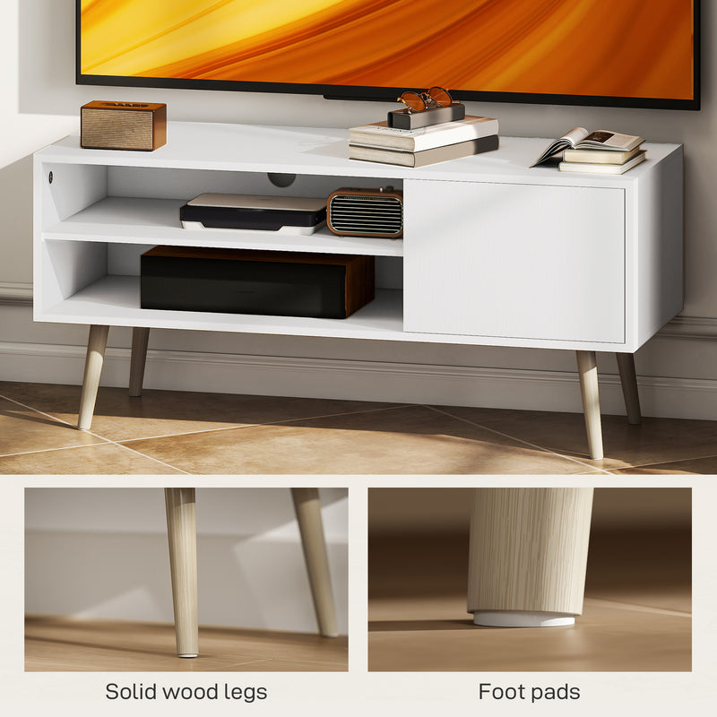 HOMCOM TV Unit Cabinet for TVs up to 55Inches with Cupboard Shelves
