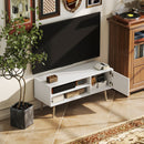 HOMCOM TV Unit Cabinet for TVs up to 55Inches with Cupboard Shelves