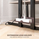 HOMCOM HiFi Rack Stand W/ Power Strip Rack 4-Tier Record Player Stand Grey