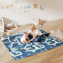 AIYAPLAY Foldable Baby Play Mat, Baby Playpen, Traffic & Grey Diamond Theme