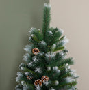 6ft (1.8m) Frosted Glacier Pine Snow Tipped Christmas Tree with Pine Cones and 710 Tips