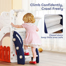AIYAPLAY 5 In 1 Toddler Slide Set With Basketball Hoop For Age 1-3, Orange