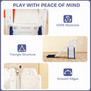 AIYAPLAY 5 In 1 Toddler Slide Set With Basketball Hoop For Age 1-3, Orange