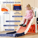 AIYAPLAY 5 In 1 Toddler Slide Set With Basketball Hoop For Age 1-3, Orange