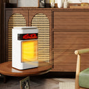 HOMCOM 1500W Fan Electric Heater With 3 Modes, Adjustable Thermostat, White