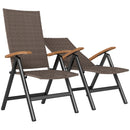 Outsunny Outdoor Folding Dining Chair, Dining Chair