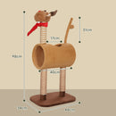 PawHut Cat Tree, 98cm Deer-Designed Cat Tower for Indoor Cats