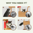 PawHut Cat Tree, 98cm Deer-Designed Cat Tower for Indoor Cats