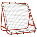 HOMCOM Rebounder Net Kids Adults Football Training Aid Adjustable Red