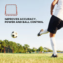 HOMCOM Rebounder Net Kids Adults Football Training Aid Adjustable Red