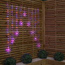 1.2m X 1.2m Light Up Snowflake Pin Wire Christmas Curtain Lights With 339 Rainbow LEDs