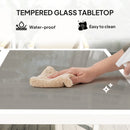 Outsunny 5 Piece Garden Table and Chairs with Tempered Glass Table Top