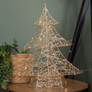 40cm Battery Operated Light up Gold Weave Christmas Tree with Warm White LEDs