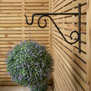 Pack Of 2 35cm Black Metal Heavy Duty Twisted Garden Patio Wall Bracket Hook For Hanging Planter