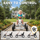 AIYAPLAY Pedal Go Kart, Go Kart For Kids Ages 2-5 Years, White