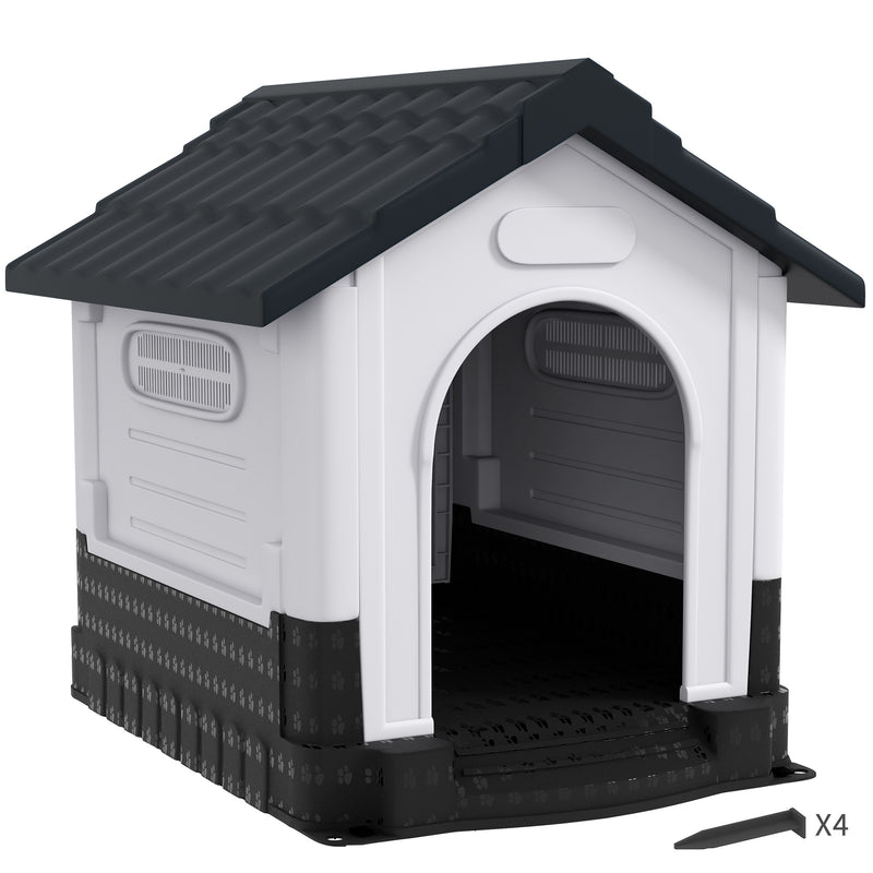PawHut Dog Kennel For Outside, Grey