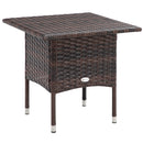Outsunny PE Rattan Outdoor Coffee Table, Easy Match Rattan Side Table