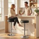HOMCOM Bar Stools Set of 2, Height Adjustable Breakfast Bar Chairs, Black